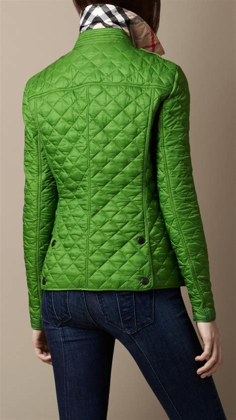 burberry cropped olive green aviator|burberry quilted jacket.